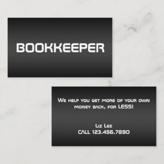Accountant Bookkeeper Visitkort