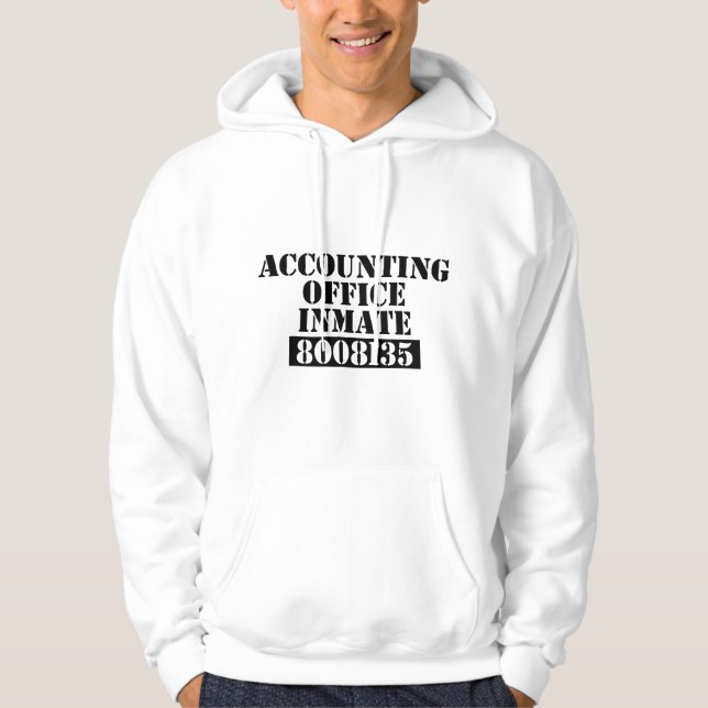 Accountant Costume Accounting Office Inmate Costum Hoodie (Framsida)