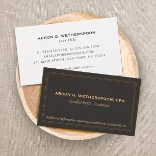 Accountant CPA-Affärskort Visitkort