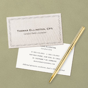 Accountant CPA-Professionell - enkel klassisk Visitkort