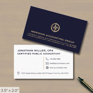 Accountant CPA Simple Modern Affärskort Visitkort