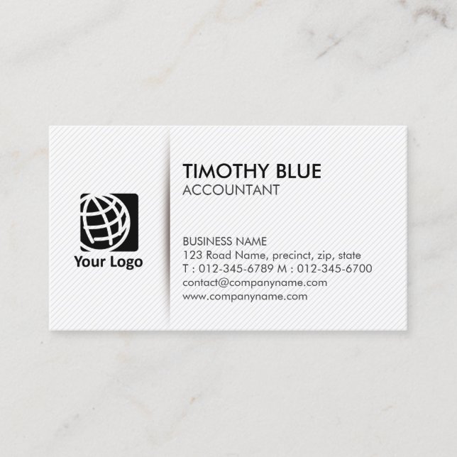 Accountant Finance Simple Business Card Visitkort (Framsida)