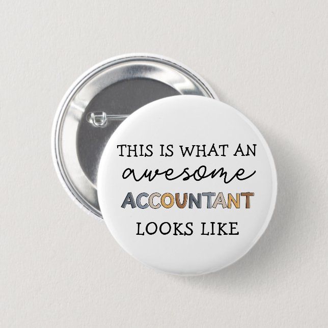 Accountant Funny Fantastisk Accountant CPA Gift Knapp (Framsida & baksida)