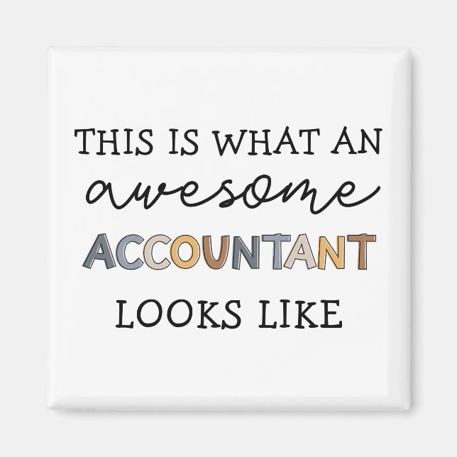 Accountant Funny Fantastisk Accountant CPA Gift Magnet (Framsidan)