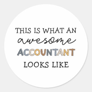Accountant Funny Fantastisk Accountant CPA Gift Runt Klistermärke