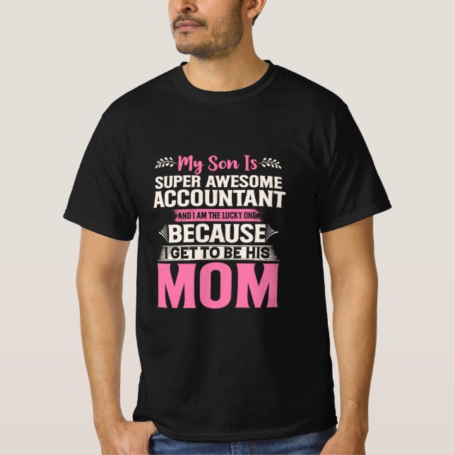 Accountant Gift | Super Awesome Accountant T Shirt (Framsida)