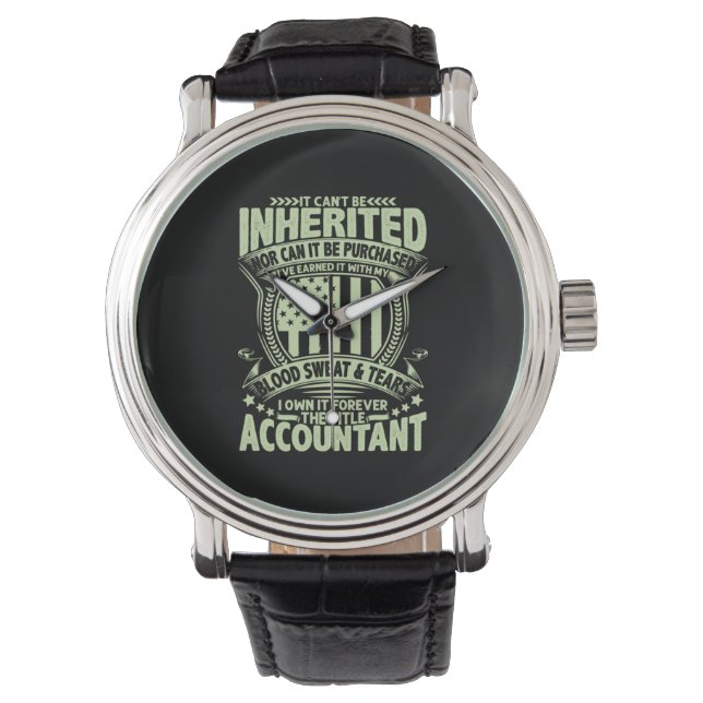 Accountant Gift | The Title  Accountant Armbandsur (Framsida)