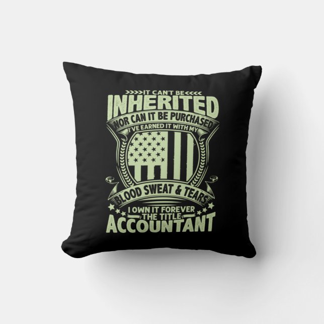 Accountant Gift | The Title  Accountant Kudde (Framsida)