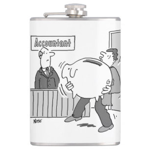 Accountant har en klient med Giant Piggy Bank Fickplunta