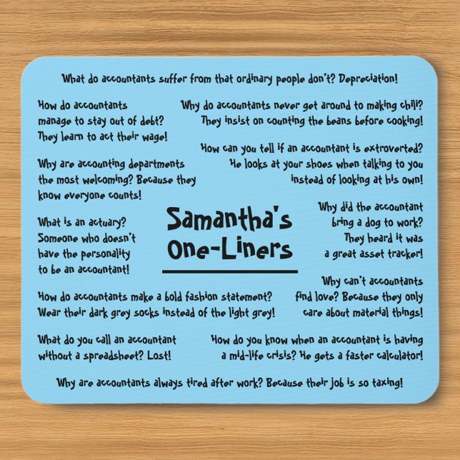 Accountant Humor Jokes Funny Accounting Mousepad Musmatta (Skapare uppladdad)