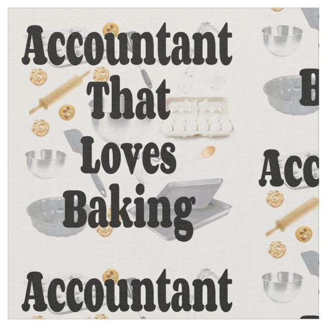 Accountant Kärlek Baking Tyg (Närbild)