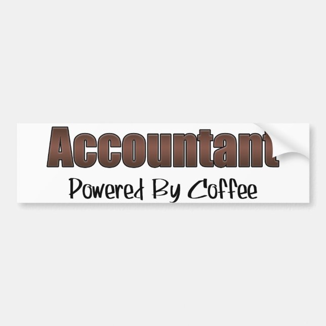 Accountant Powed by coffee Bildekal (Framsidan)