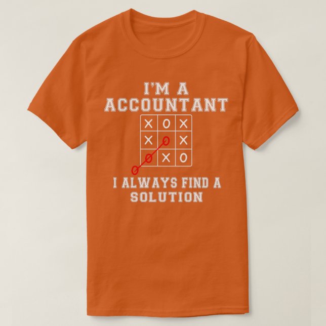Accountant Sök alltid efter lösningsjobb TitelAcco T Shirt (Design framsida)