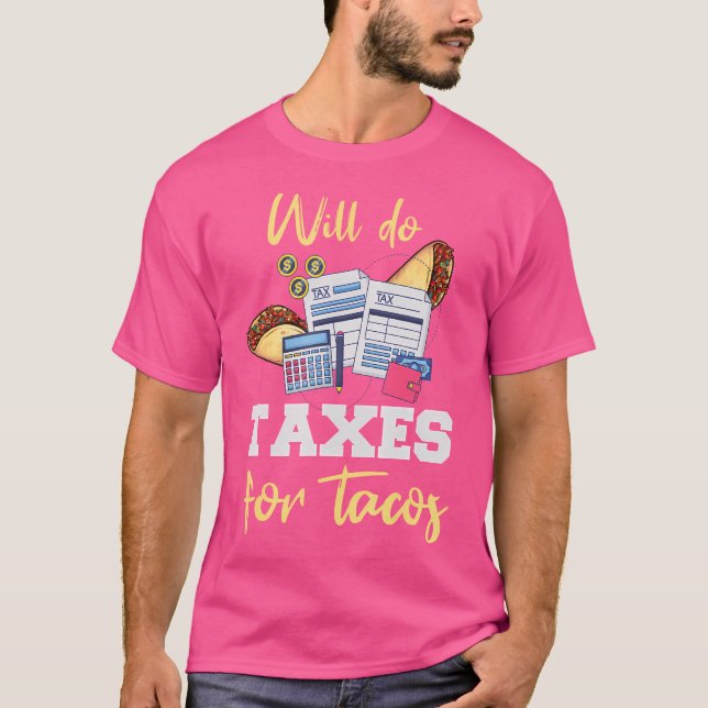 Accountant Taco Funny Cpa Ea Taxes Taco Lover T Shirt (Framsida)