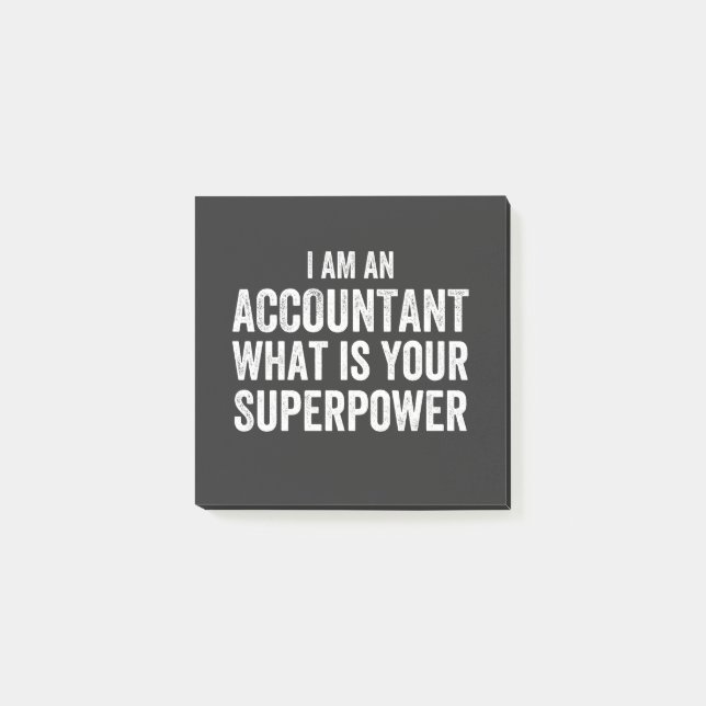accountant What is your Superpower Post-it Block (Framsida)