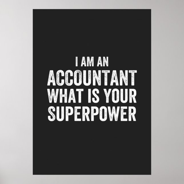accountant What is your Superpower Poster (Framsidan)