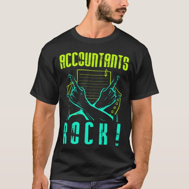 Accountants Rock Accountinga Season Numbers funny T Shirt (Framsida)