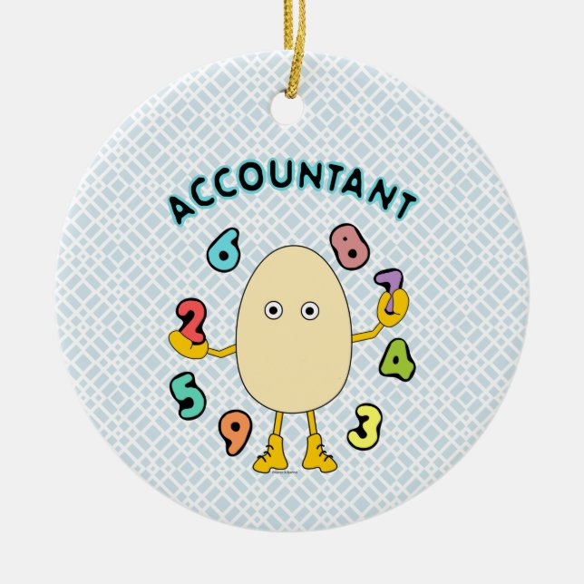 Accounting Egghead Julgransprydnad Keramik (Framsidan)