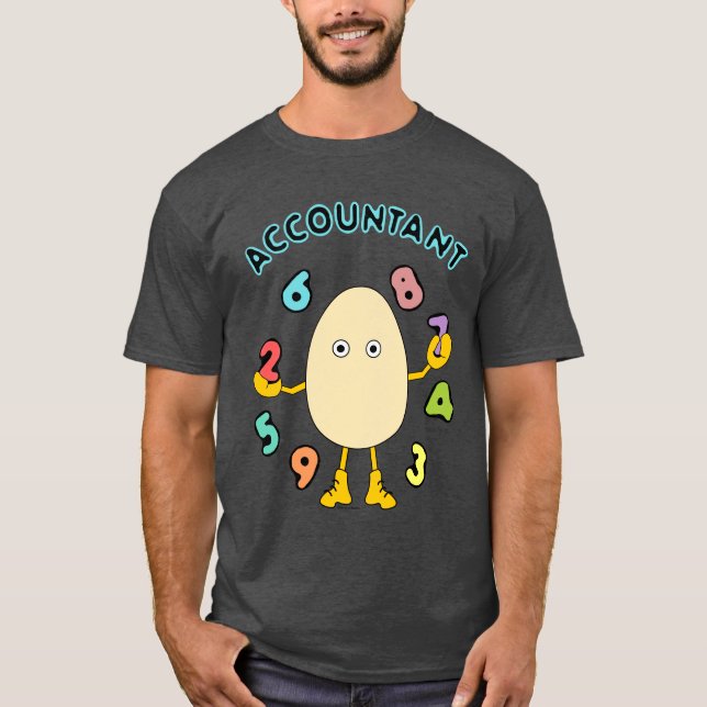 Accounting Egghead T Shirt (Framsida)