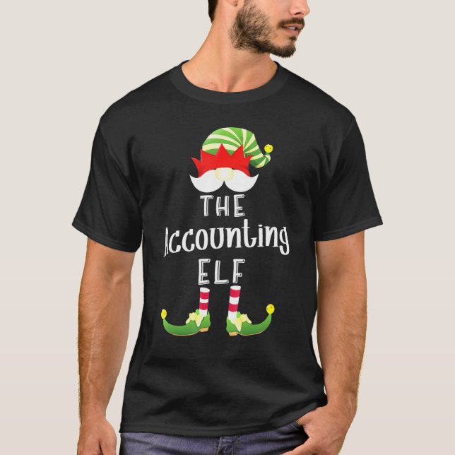 Accounting Elf Group jul Pajama Party T Shirt (Framsida)