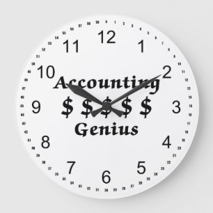 Accounting Genius Stor Klocka
