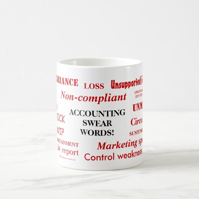Accounting Swear Ord Funny Accountant Joke Gift Kaffemugg (Center)