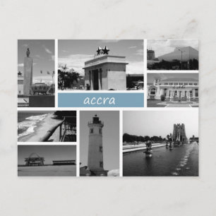 Accra bw-vykort vykort