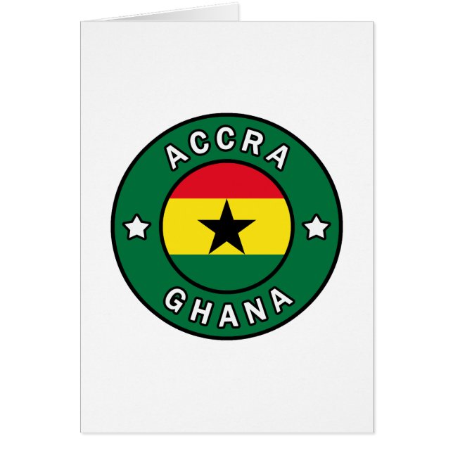 Accra Ghana Hälsningskort (Framsidan)