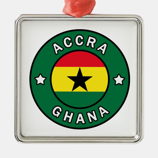 Accra Ghana Julgransprydnad Metall (Framsidan)