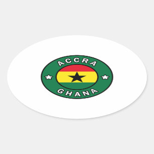 Accra Ghana Ovalt Klistermärke