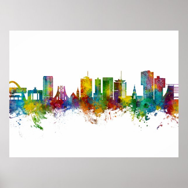 Accra Ghana Skyline Poster (Framsidan)