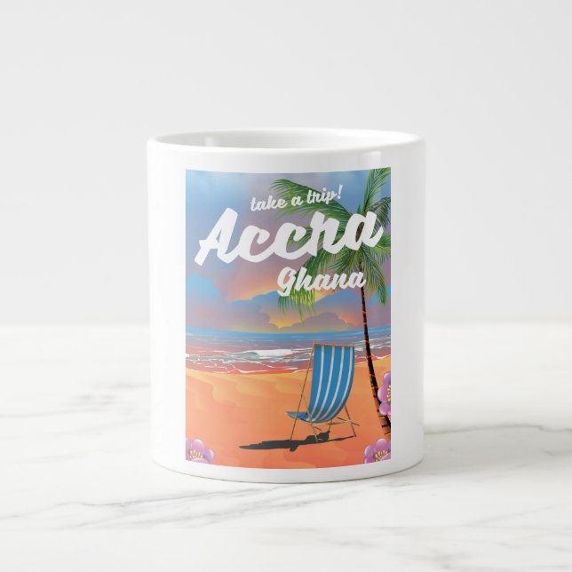 Accra Ghana strand resor affisch Jumbo Mugg (Framsidan)