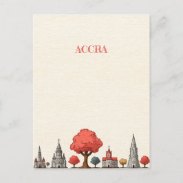 Accra Ghana Travel vykort