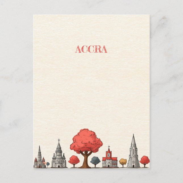 Accra Ghana Travel vykort (Framsida)