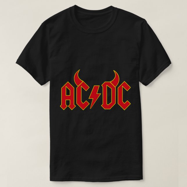 ACDC Djävulen Sticker T Shirt (Design framsida)