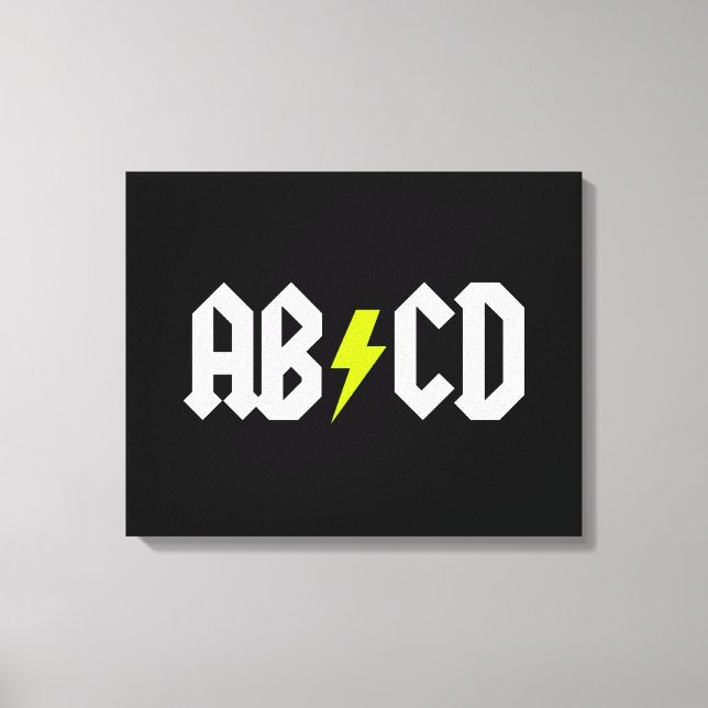 ACDC-Gult - Bult Canvastryck (Framsida)