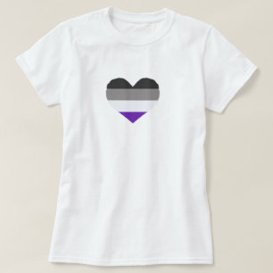 Ace/Asexuellt Pride Heart T-Shirt