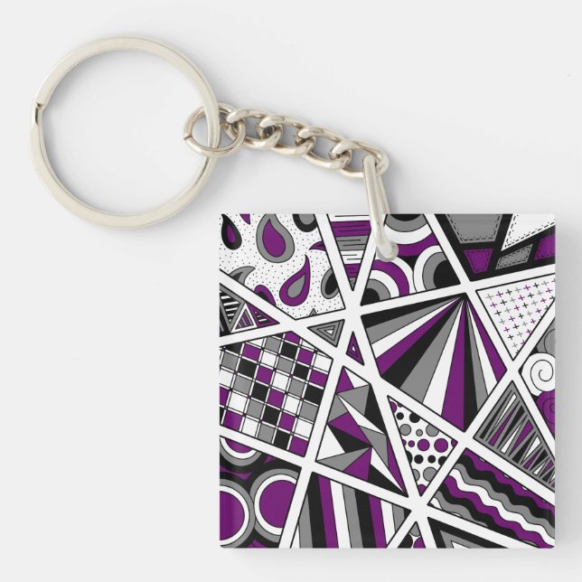 Ace Asexuellt Pride Zen Doodle Modern Abstrakt Pur (Framsidan)