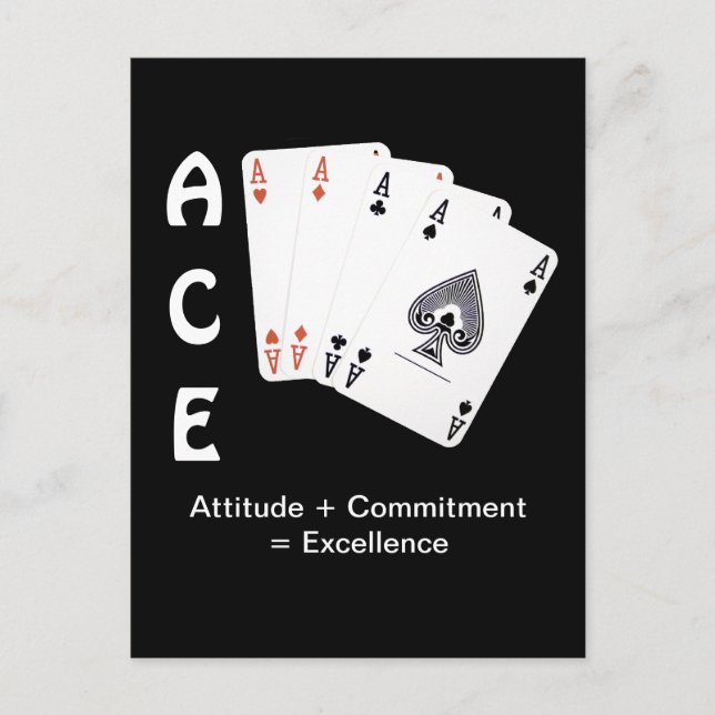 ACE Attityd + Engagemang = Excellens Vykort (Framsida)