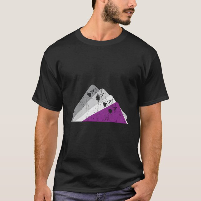 Ace Auality Pride Lgbtqia Playing Cards Ace Aual T Shirt (Framsida)