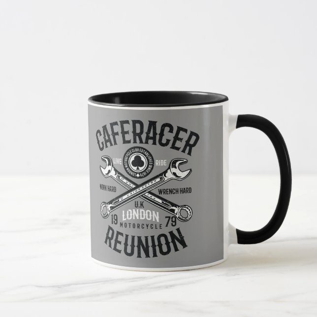 Ace Cafe Racer Reunion arbetar hårt hårt på vågbry Mugg (Höger)