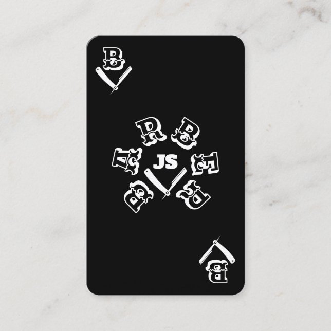 Ace card barbers stil mittemot visitkort (Framsida)