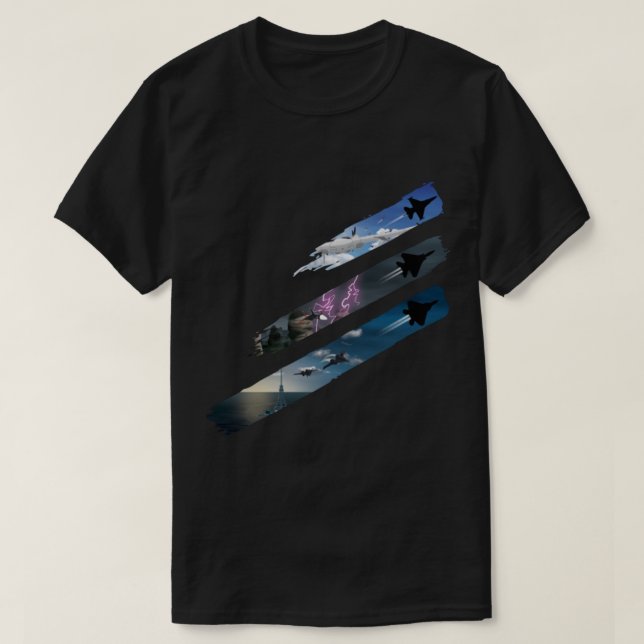 Ace Combat Ace Combat 7_ Tre Strejkor_ T Shirt (Design framsida)