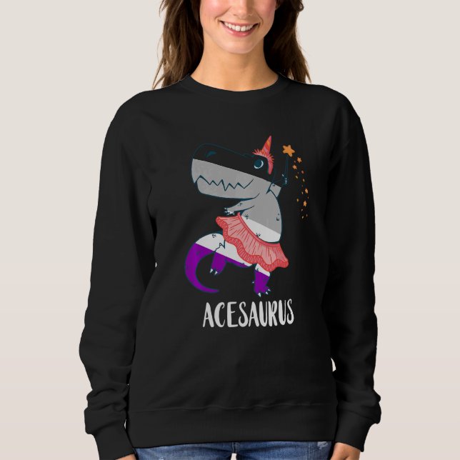 Ace Dancing T-Rex Tyrannosaurus Asexual Pride Ace  T Shirt (Framsida)