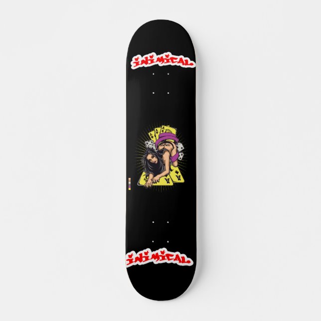 Ace Deck-Biet, den skadebringande Hetten Mini Skateboard Bräda 18,5 Cm (Framsida)