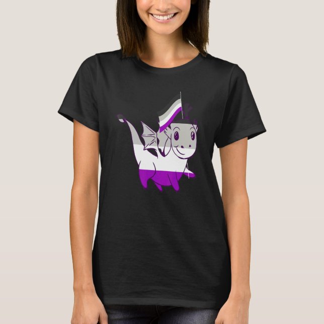 Ace Dragon Asexuellt Flagga Lgbqa Ace Asexuellt Pr T Shirt (Framsida)