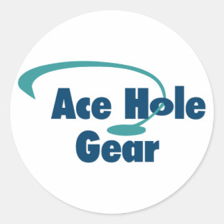 Ace Hål Gear Sticker Runt Klistermärke