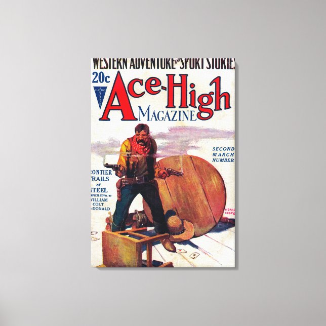 Ace High Magazine Cover 2 Canvastryck (Framsida)