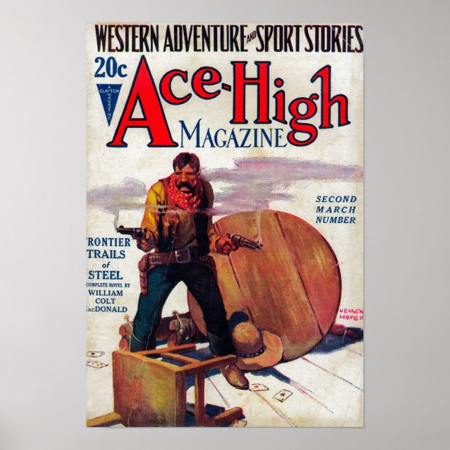 Ace High Magazine Cover 2 Poster (Framsidan)
