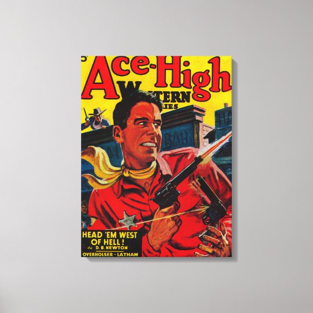 Ace High Magazine Cover 3 Canvastryck (Framsida)